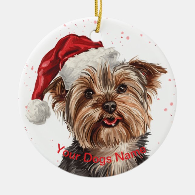 Yorkshire Terrier  Ceramic Ornament (Front)