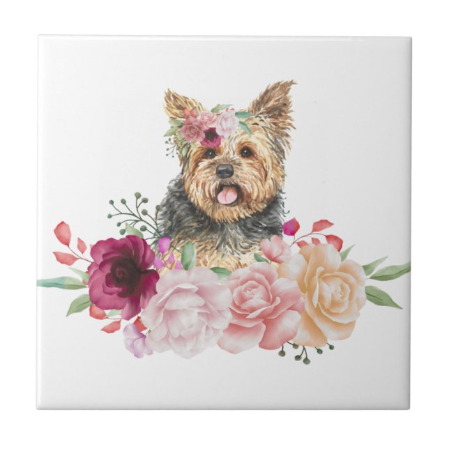 Yorkshire Terrier Ceramic Tiles (Front)