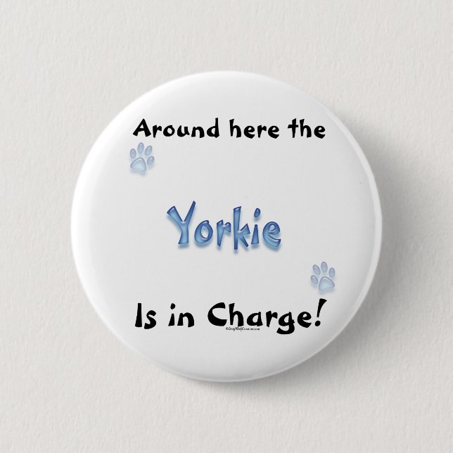 Yorkshire Terrier Charge Button (Front)