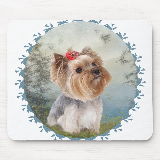 Yorkshire Terrier Charm Mouse Pad (Front)