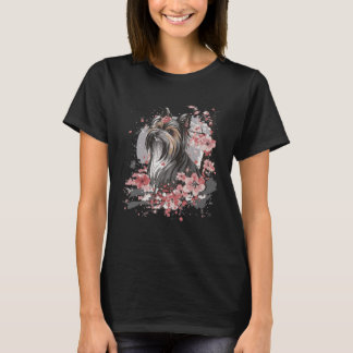Yorkshire Terrier Cherry Blossom Dog Breed Japanes T-Shirt
