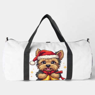 Yorkshire Terrier Christmas Bells Duffle Bag