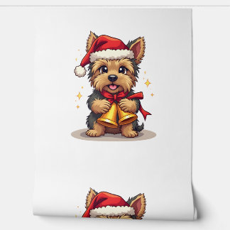 Yorkshire Terrier Christmas Bells Wallpaper