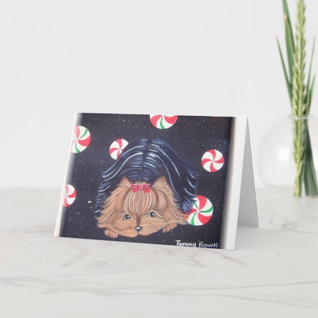 Yorkshire Terrier Christmas Card (Front)