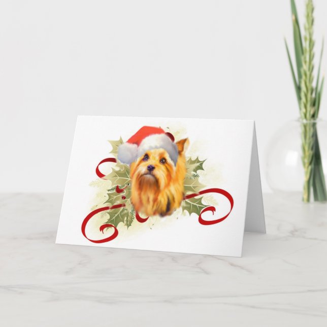Yorkshire Terrier Christmas Card (Front)
