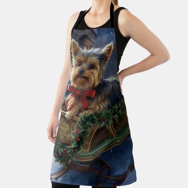 Yorkshire Terrier Christmas Festive Season Apron (Insitu)