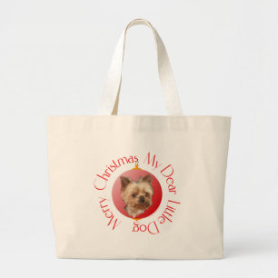 Yorkshire Terrier Christmas Large Tote Bag