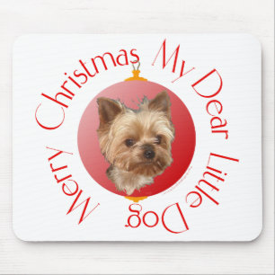 Yorkshire Terrier Christmas Mouse Pad