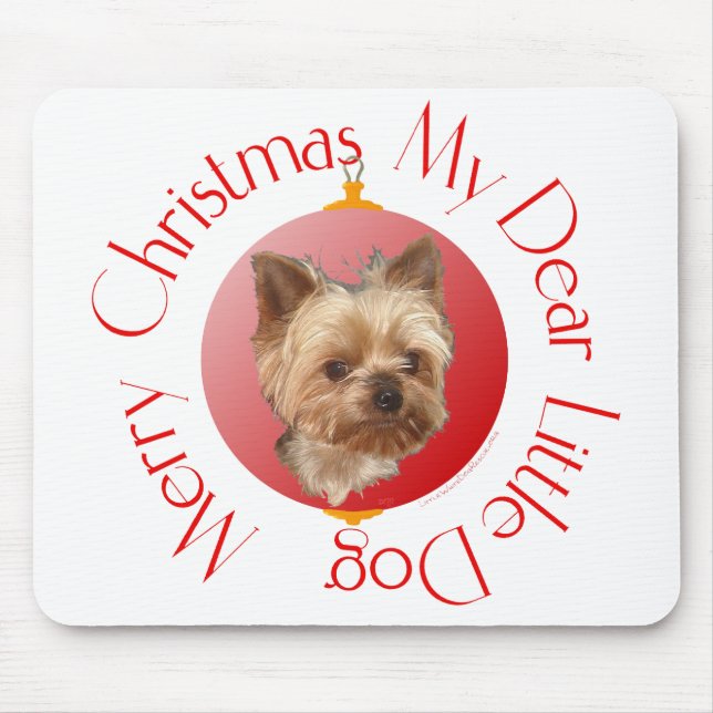 Yorkshire Terrier Christmas Mouse Pad (Front)