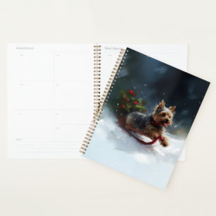 Yorkshire Terrier Christmas snow winter  Planner