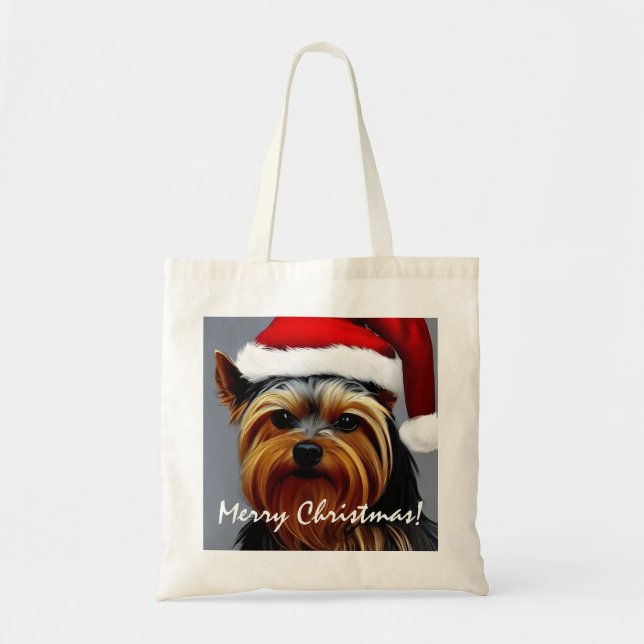 Yorkshire Terrier Christmas Tote Bag (Front)