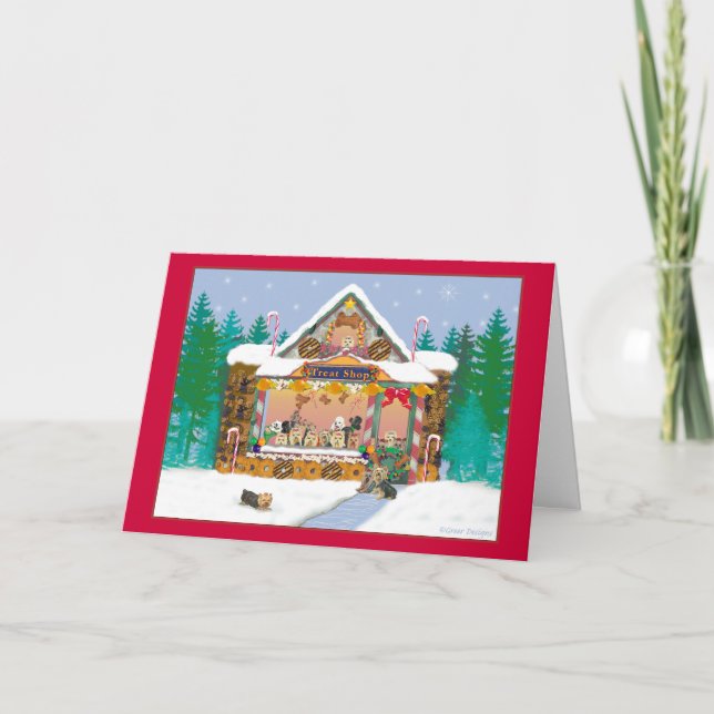 Yorkshire Terrier Christmas Treat Shop Holiday (Front)