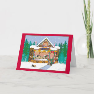 Yorkshire Terrier Christmas Treat Shop Holiday Card