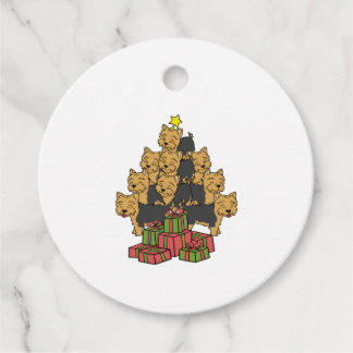 Yorkshire Terrier Christmas Tree Favour Tags
