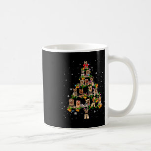 Yorkshire Terrier Christmas Tree Santa Funny Dog L Coffee Mug