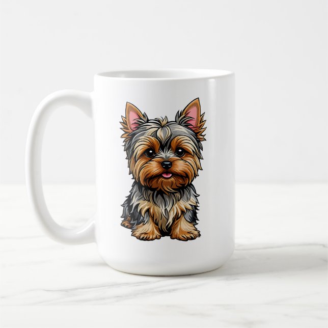 Yorkshire Terrier Coffee Mug (Left)
