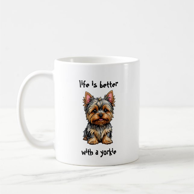 Yorkshire terrier coffee mug (Left)