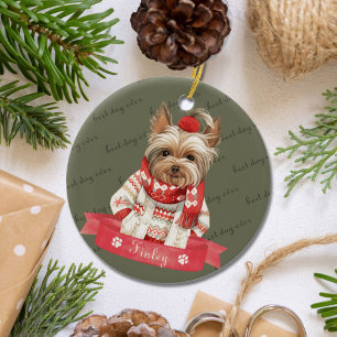 Yorkshire Terrier Custom Christmas Ornament