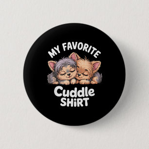 Yorkshire Terrier Cute Sleeng Yorkies Favourite 6 Cm Round Badge