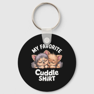 Yorkshire Terrier Cute Sleeng Yorkies Favourite Key Ring