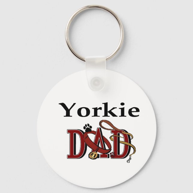Yorkshire Terrier Dad Gifts Key Ring (Front)
