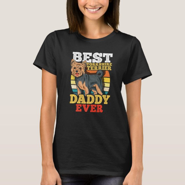 Yorkshire Terrier Dad Retro T-Shirt (Front)