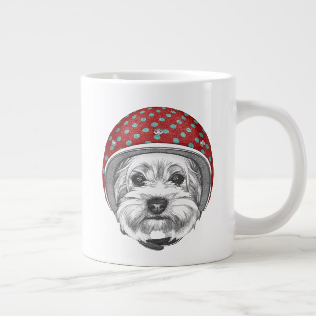 Yorkshire Terrier Daredevil Large Coffee Mug (Right)