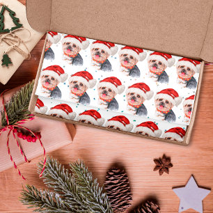 Yorkshire Terrier Dog Breed Christmas Stars Tissue Paper