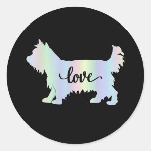 Yorkshire Terrier Dog Breed Love Classic Round Sticker