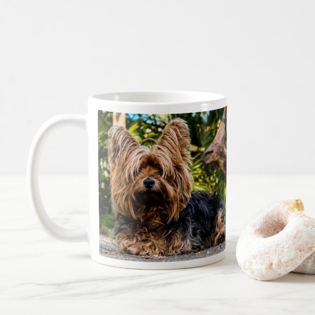 Yorkshire Terrier Dog Coffee Mug (With Donut)