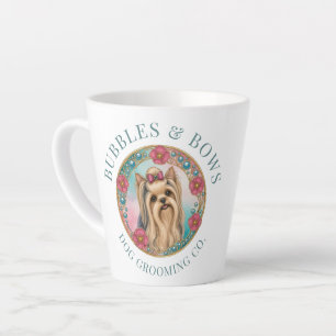 Yorkshire Terrier Dog Grooming Latte Coffee Mug