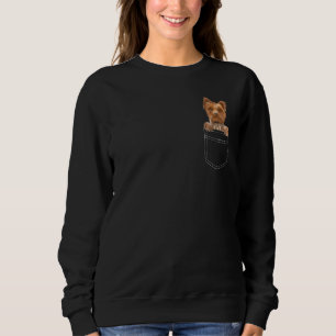 Yorkshire Terrier Dog In Pocket Funny Dog Lover 1 Sweatshirt