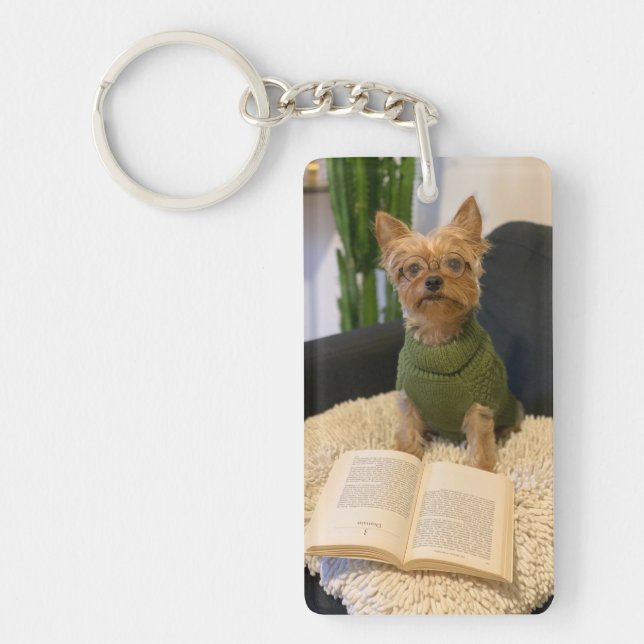 Yorkshire Terrier Dog Key Ring (Front)