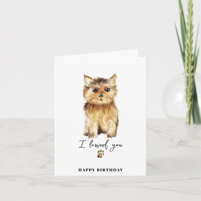 Yorkshire Terrier Dog Mum Puppy Pets Paw Birthday Card (Front)