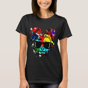 Yorkshire Terrier Dog Paint Splat T-Shirt