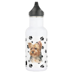 Yorkshire Terrier Dog Pawprint 532 Ml Water Bottle