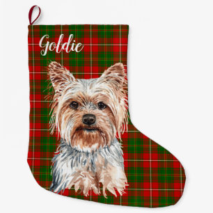Yorkshire Terrier Dog Personalized Large Christmas Stocking