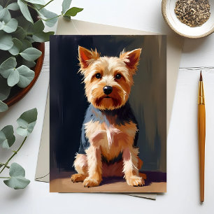 Yorkshire Terrier Dog Pet Painting Postcard