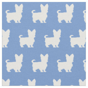 Yorkshire Terrier Dog Pet Yorkie Light Blue Fabric