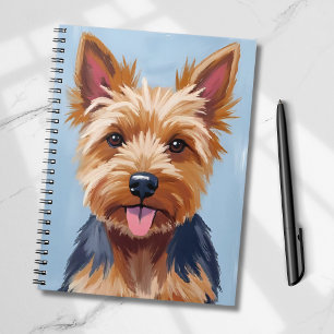 Yorkshire Terrier Dog Portrait Painting Notebook