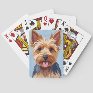 Yorkshire Terrier   Dog Portrait Painting Playing Cards
