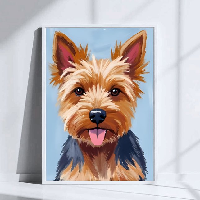 Yorkshire Terrier Dog Portrait Painting Poster (Creator Uploaded)