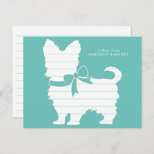 Yorkshire Terrier Dog Puppy Yorkie Thank You Card