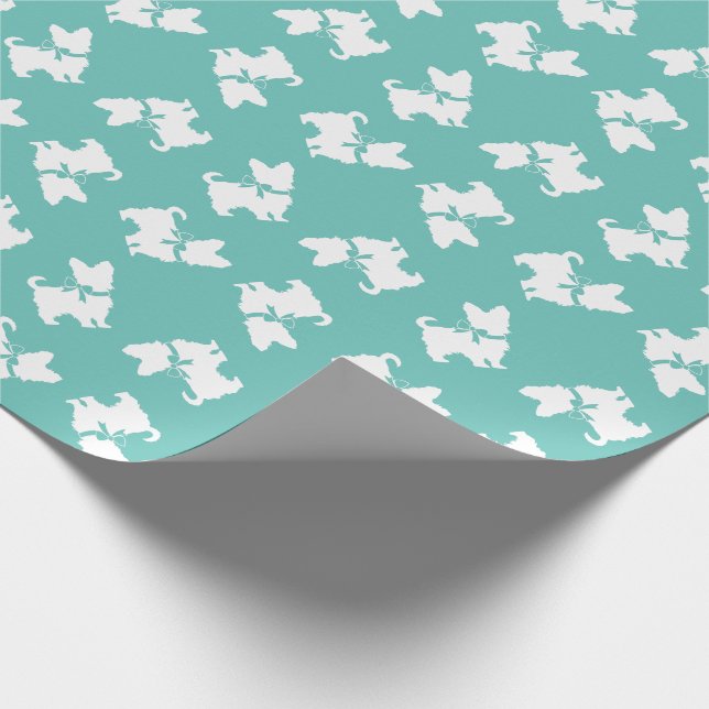 Yorkshire Terrier Dog Puppy Yorkie Wrapping Paper (Corner)