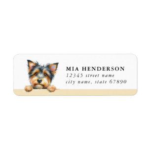 Yorkshire Terrier Dog Return Address Label