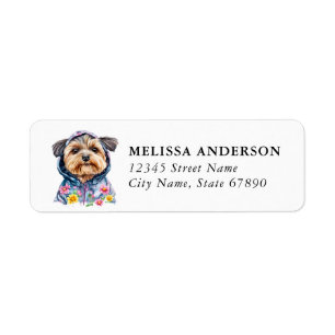 Yorkshire Terrier Dog Return Address Label
