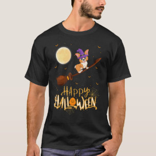 Yorkshire Terrier Dog Ride Witch Shotgun Halloween T-Shirt