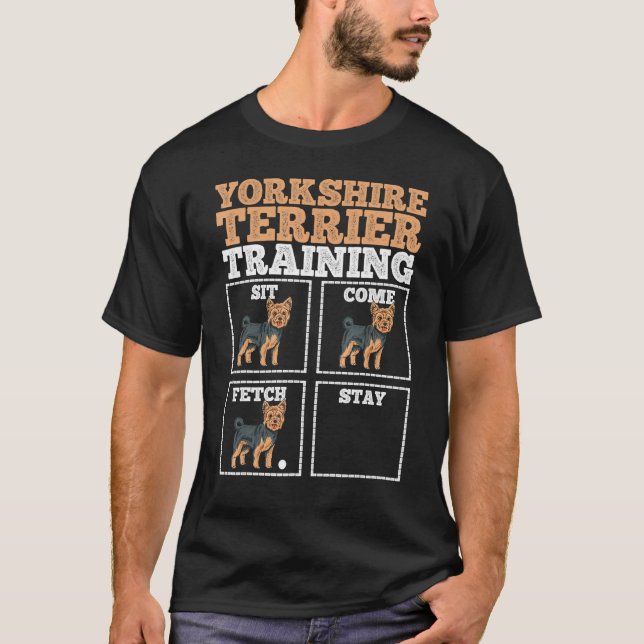 Yorkshire Terrier Dog Trainer T-Shirt (Front)
