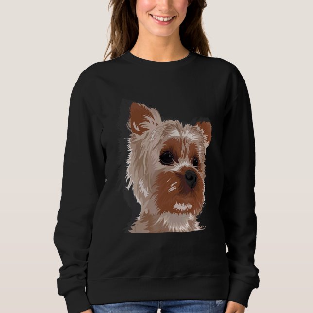 Yorkshire Terrier Dog  Yorki Dog Organiser Sweatshirt (Front)
