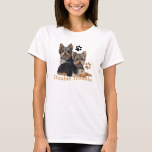 Yorkshire Terrier Double Trouble apparel T-Shirt